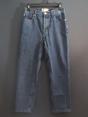 Everlane The 90s Cheeky Organic Cotton Blue Ankle Straight-Leg Jeans